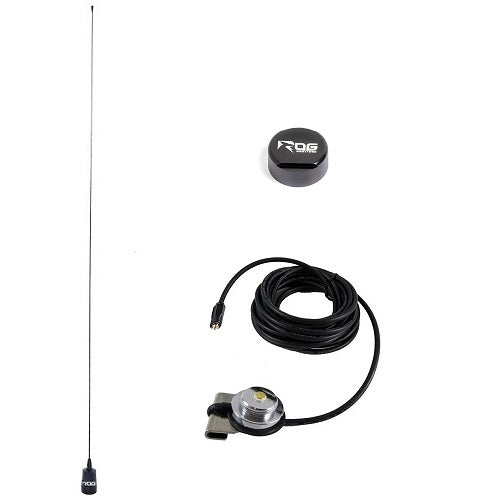 Bundle - Antenne de toit RoG® Black Edition 125 cm pour GPS Garmin + fixation 4x4 + capuchon de protection