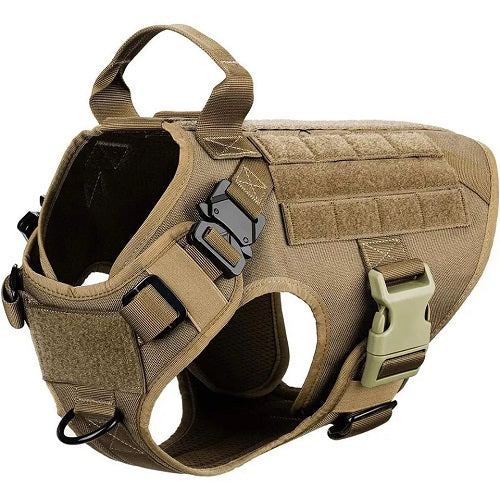Harnais chien militaire brun