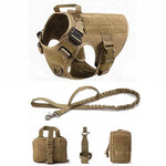 Harnais chien militaire set complet brun