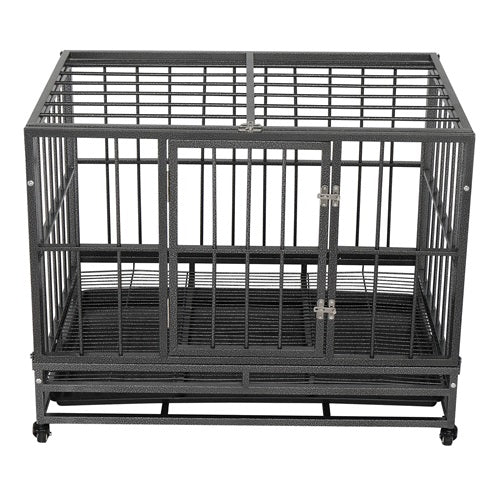 Cage pour chien maison - gris