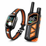 Collier anti-aboiement TIO 2-en-1 – Dressage à distance - sangle orange
