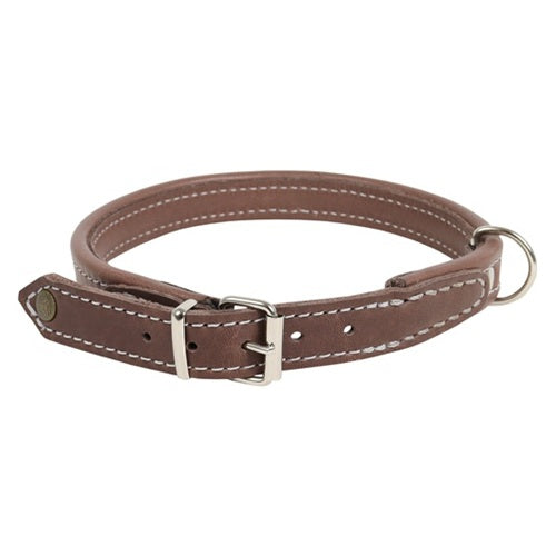 Collier en cuir haut de gamme pour chien AKAH Softgreen classique