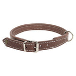 Collier en cuir haut de gamme pour chien AKAH Softgreen classique