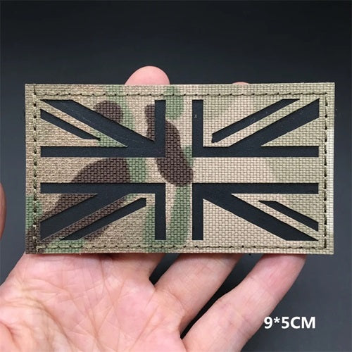 Écusson brodé à drapeau réfléchissant infrarouge - Royaume-Uni