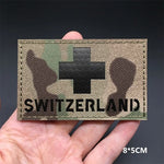 Écusson brodé à drapeau réfléchissant infrarouge - Suisse