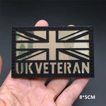 Écusson brodé à drapeau réfléchissant infrarouge - UK Veteran