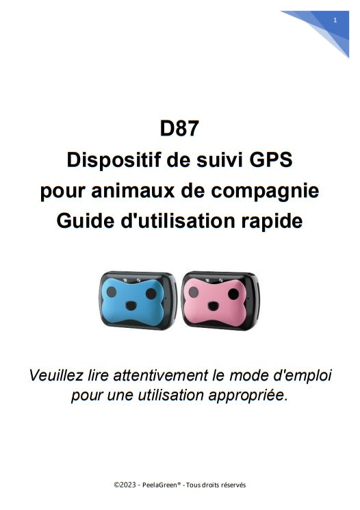 Notice collier GPS D87