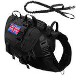 Harnais militaire pour chien - Ensemble complet UK - Noir