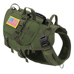 Harnais militaire pour chien - Harnais + sacoches USA - Vert