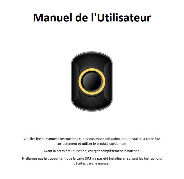 Manuel de l'utilisateur - collier gps FA29